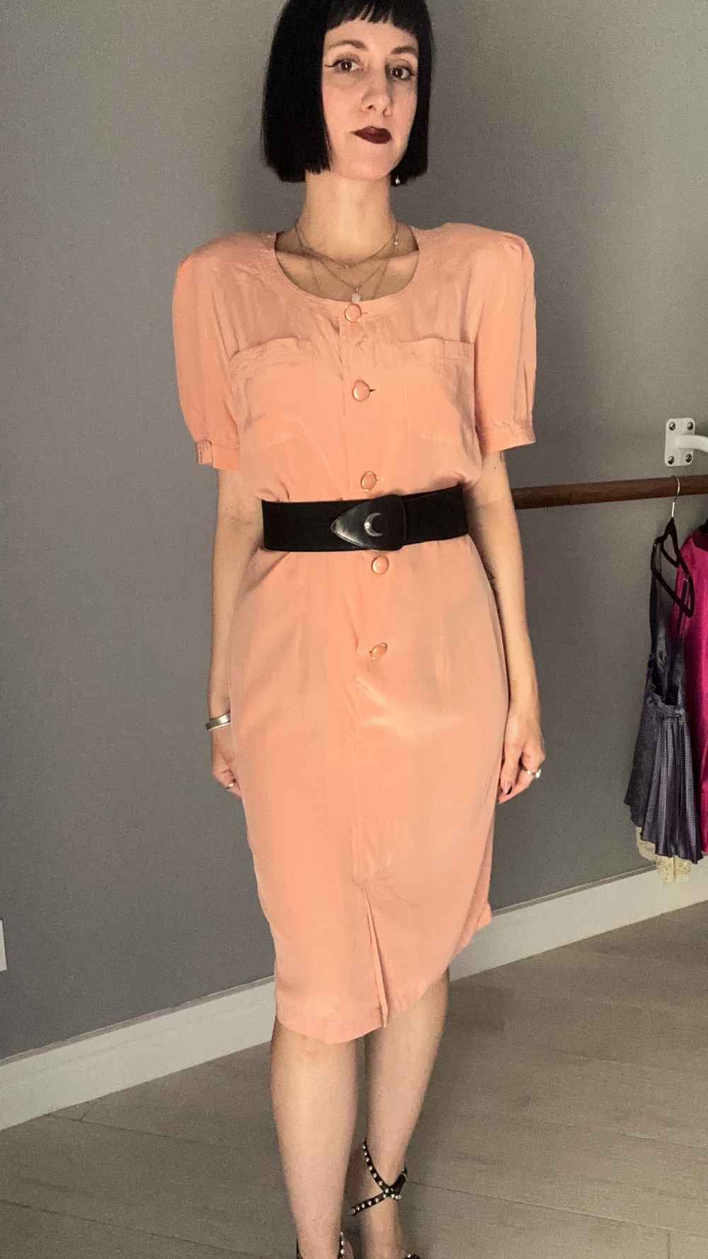 Abito rosa pura seta