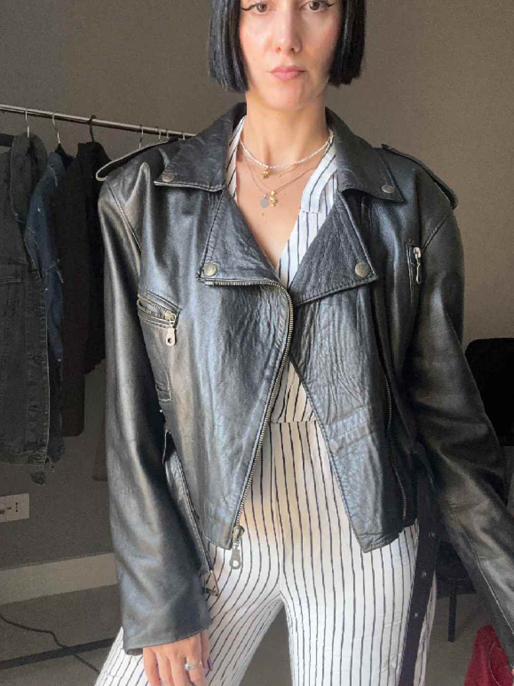 Giubbotto di pelle corto