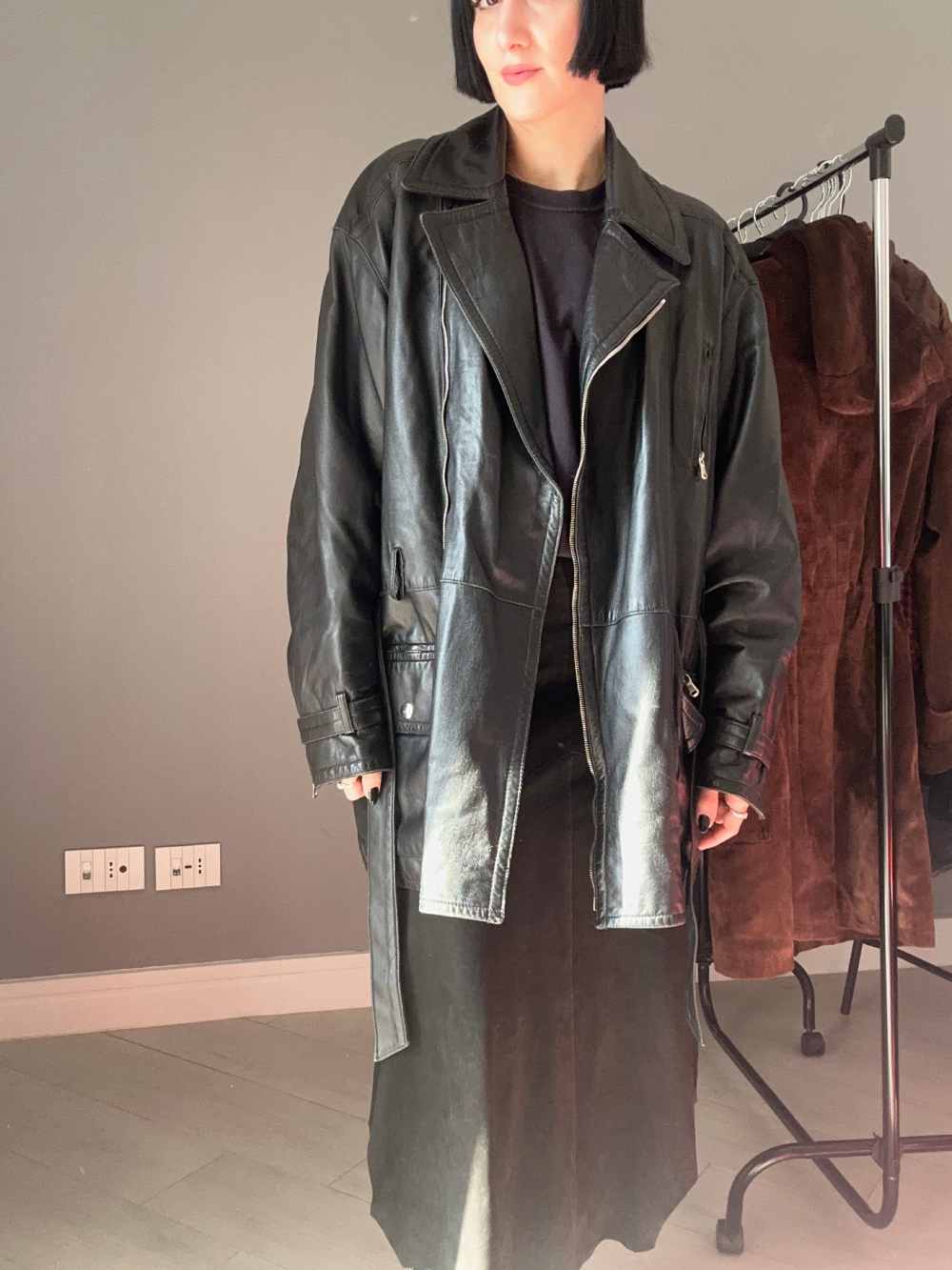 Chiodo vera pelle anni 80