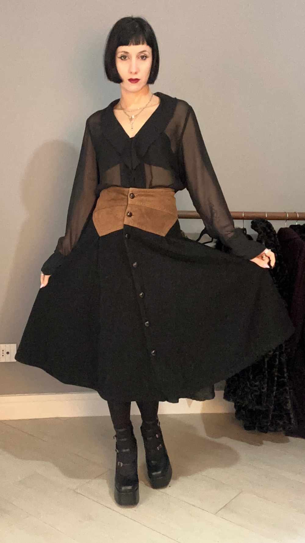 Gonna a ruota in lana