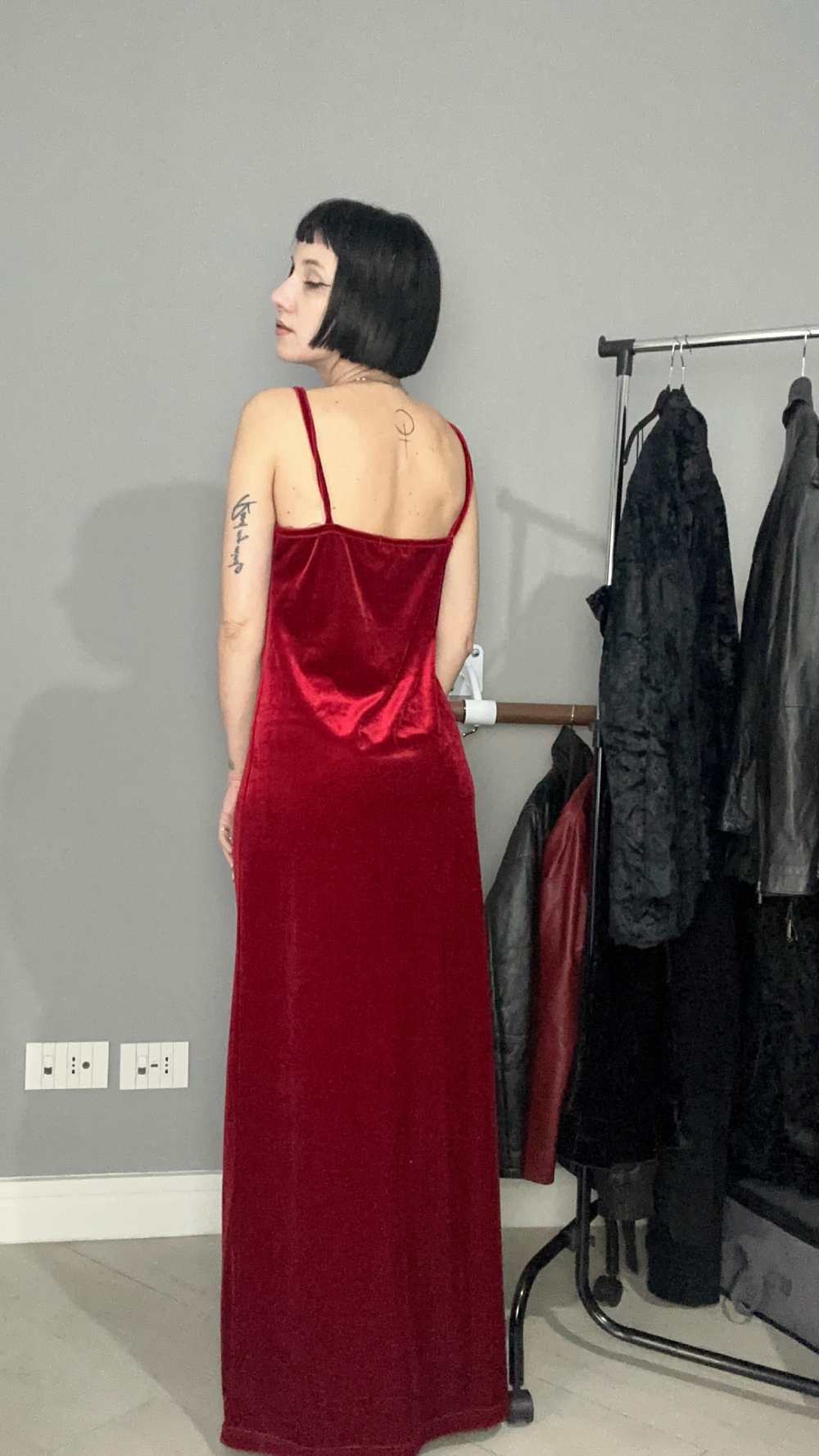 Abito lungo rosso