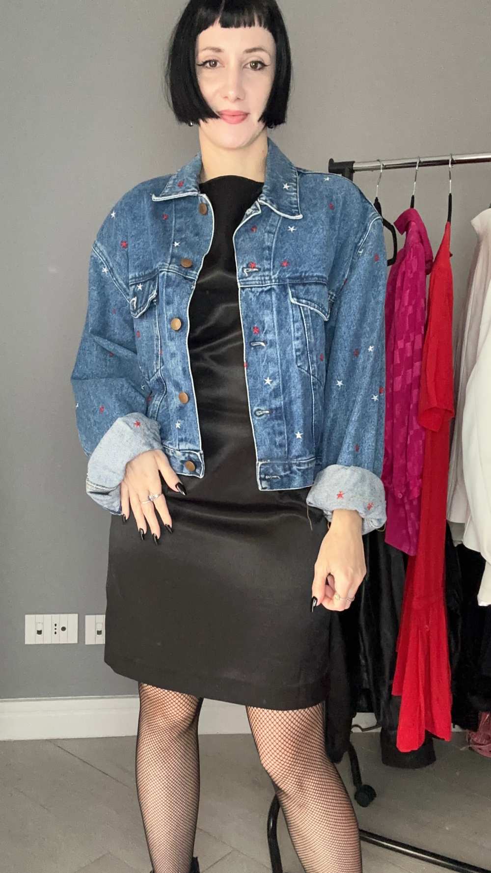 Tubino nero in raso
