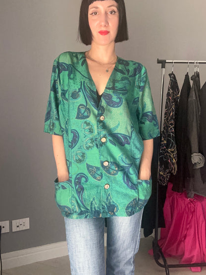 Giacca verde mezza manica