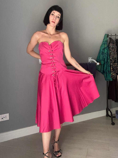 Fuchsia cocktail dress