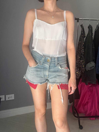 Abito bianco trasparente