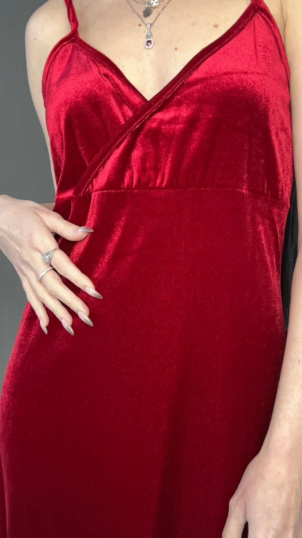 Abito lungo rosso