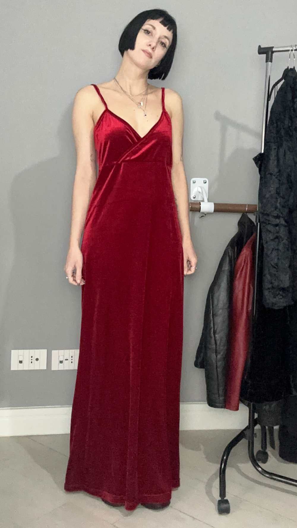 Abito lungo rosso