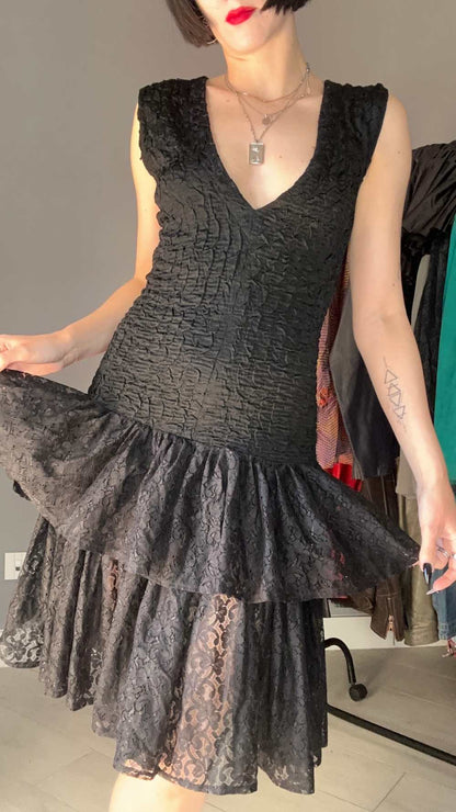 Black lace dress