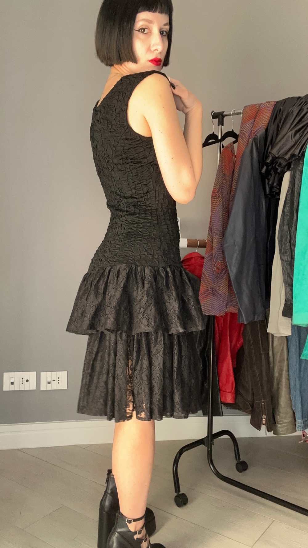 Black lace dress