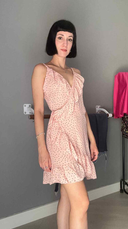 Abito rosa a pois