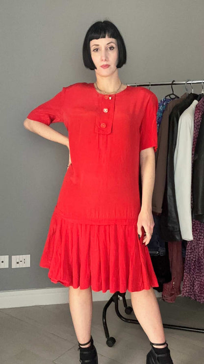 Abito rosso in seta