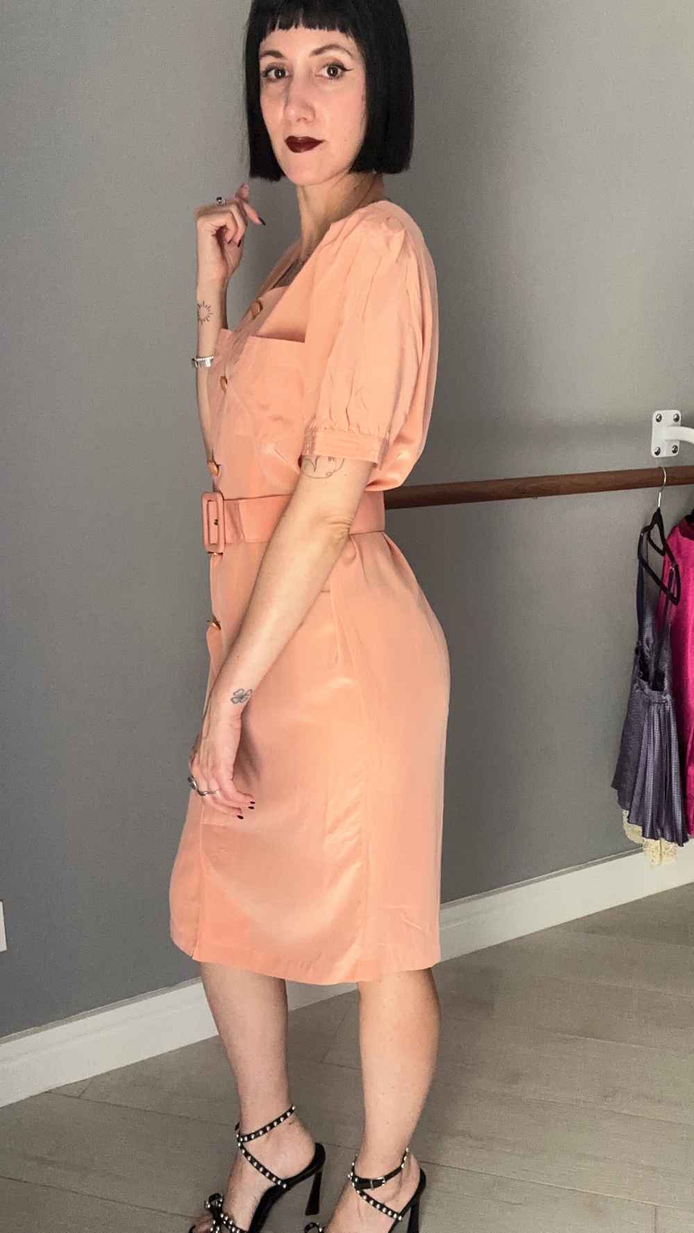 Abito rosa pura seta