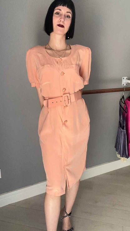 Abito rosa pura seta