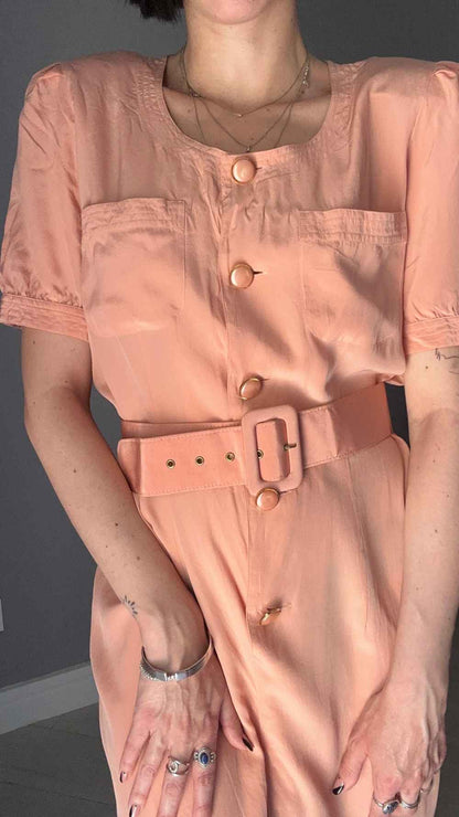 Abito rosa pura seta