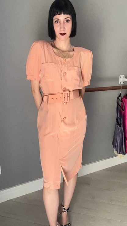 Abito rosa pura seta