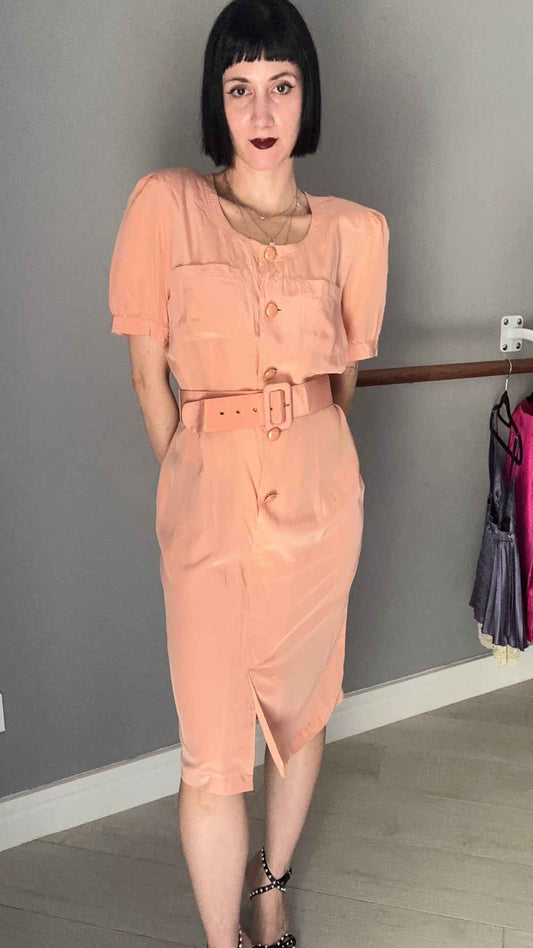 Abito rosa pura seta