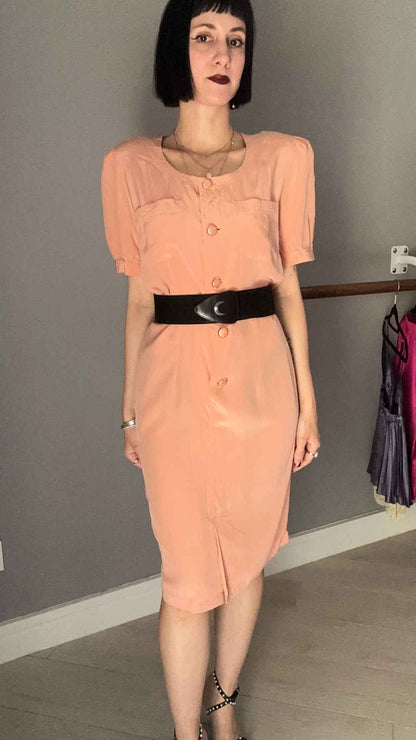 Abito rosa pura seta