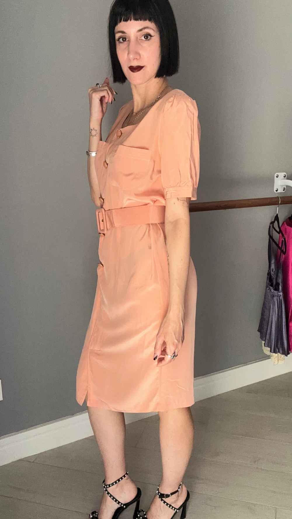 Abito rosa pura seta