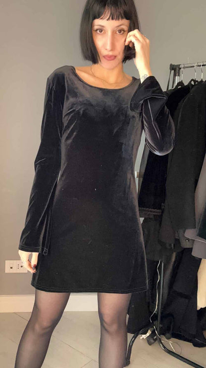 Abito in velluto nero