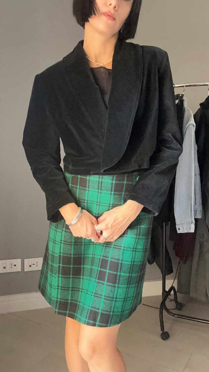 Giacca nera in velluto cop