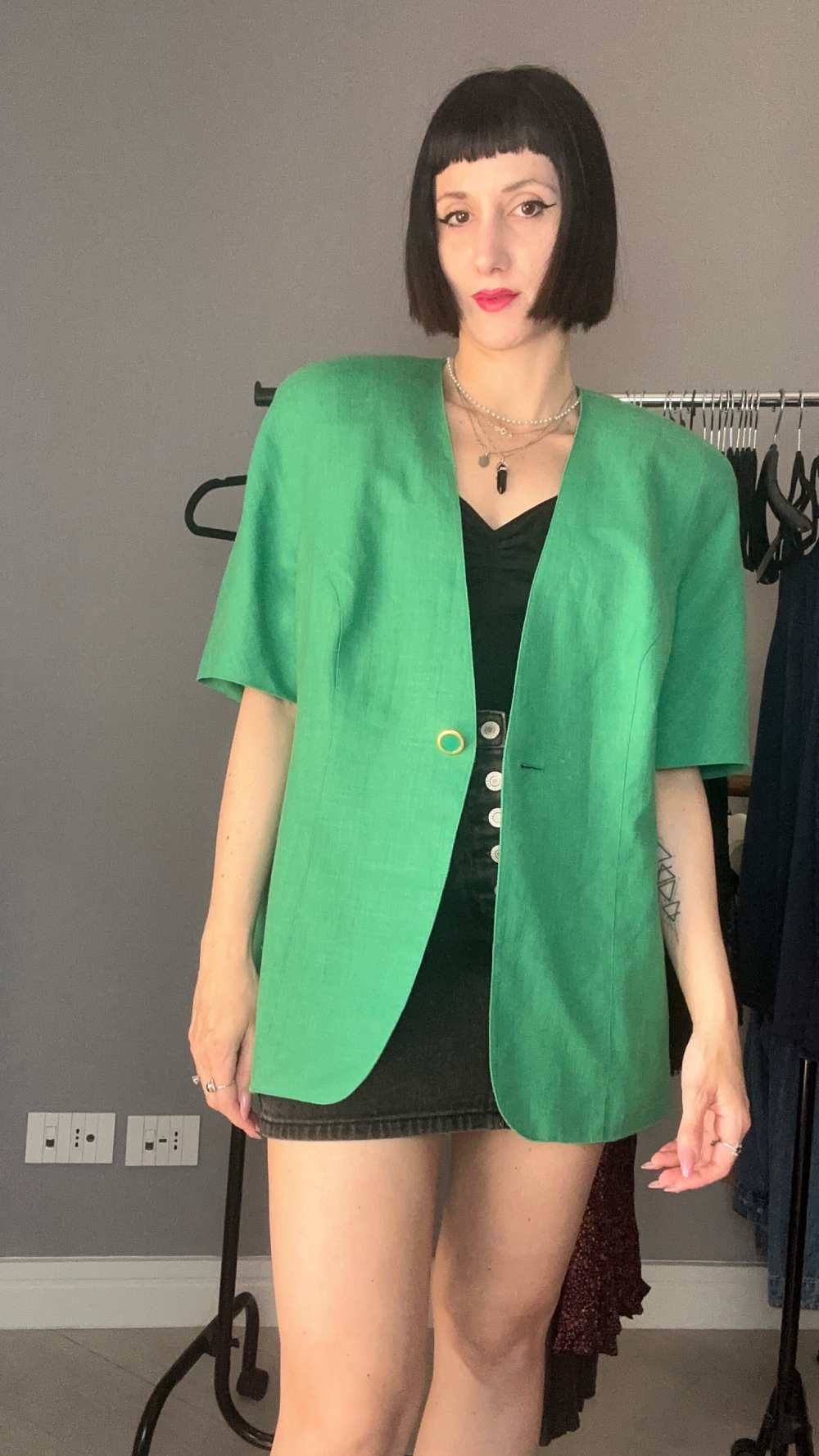 Green blazer