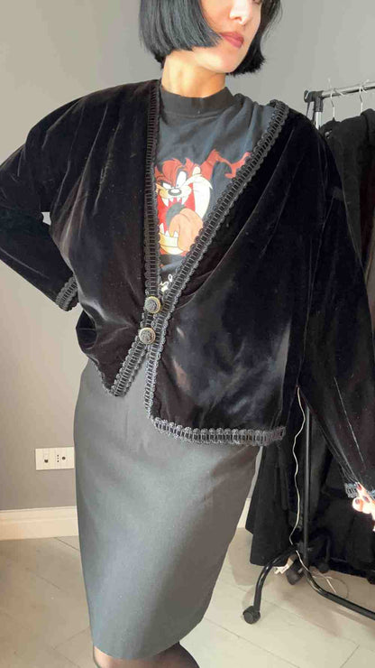 Blazer velluto nero