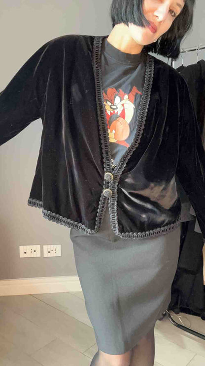 Blazer velluto nero