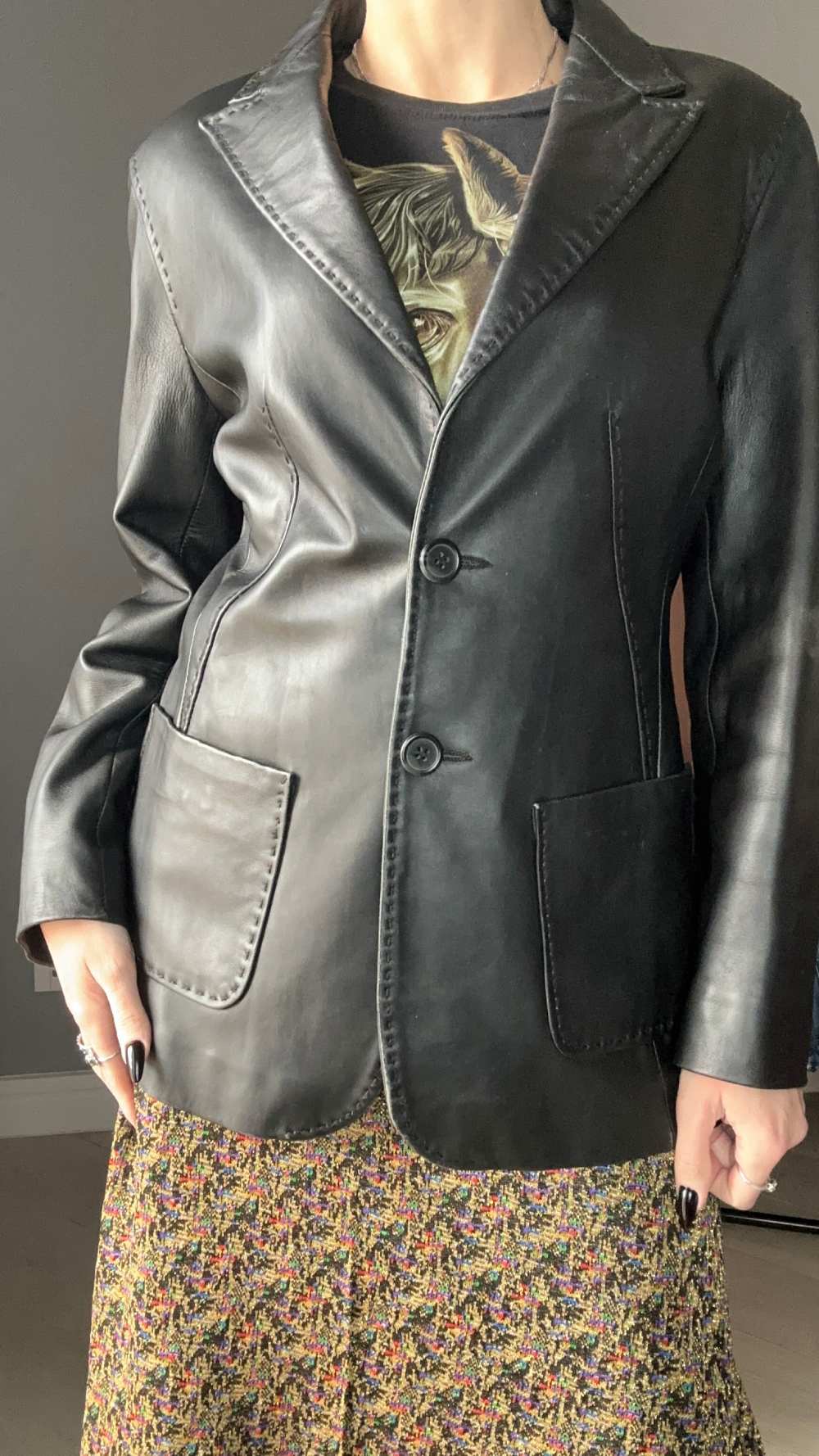 Blazer in pelle