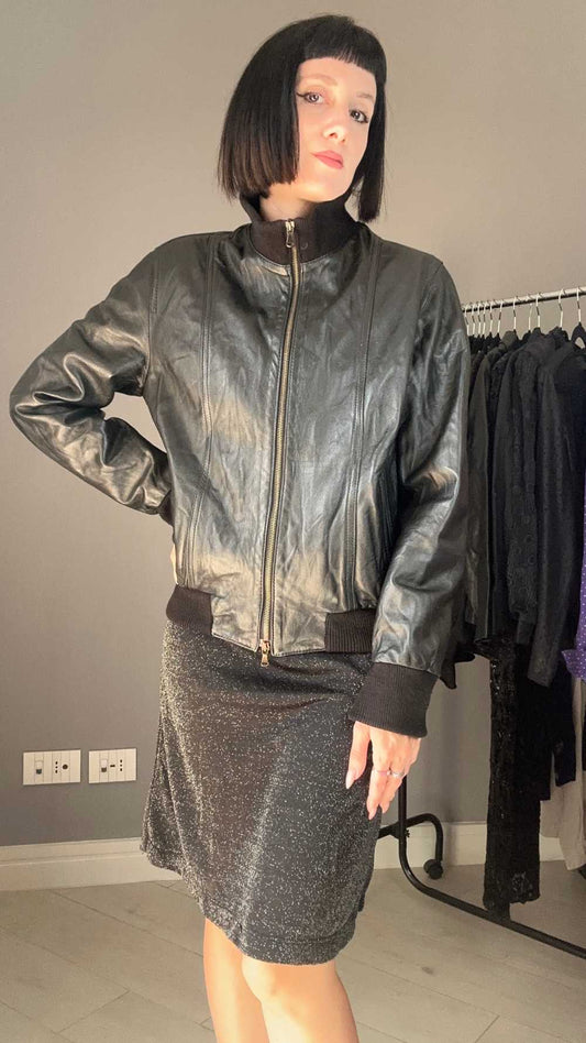 Bomber vera pelle Fearless