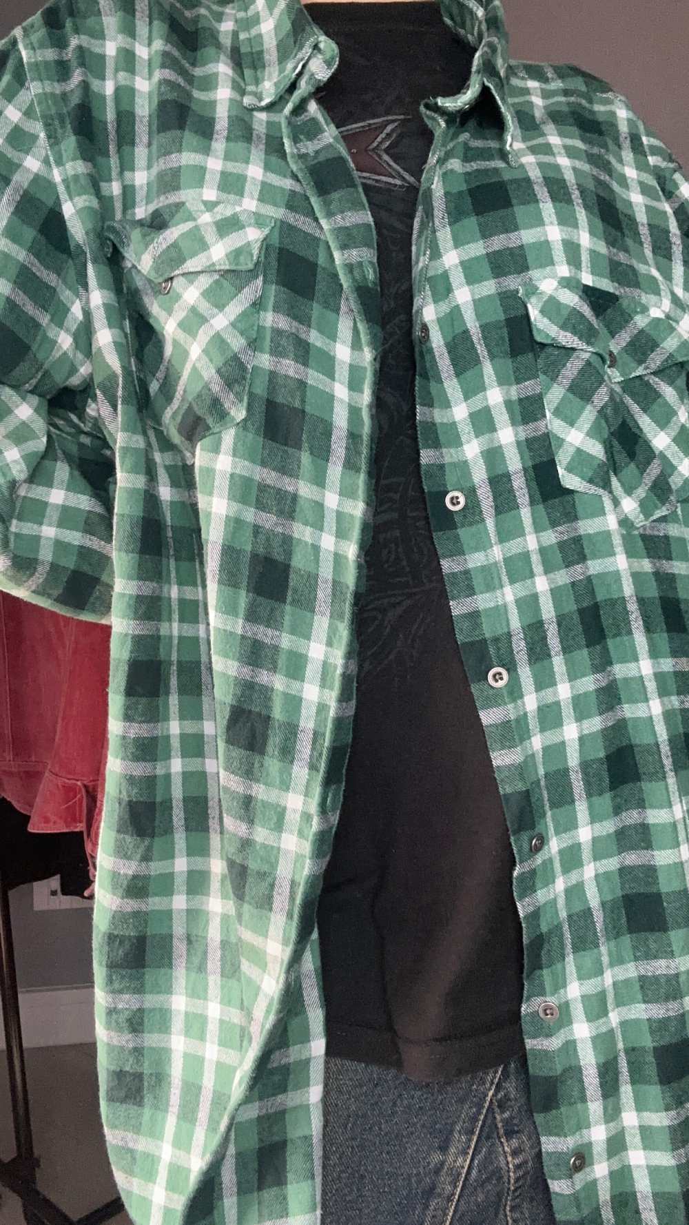 Camicia flanella verde