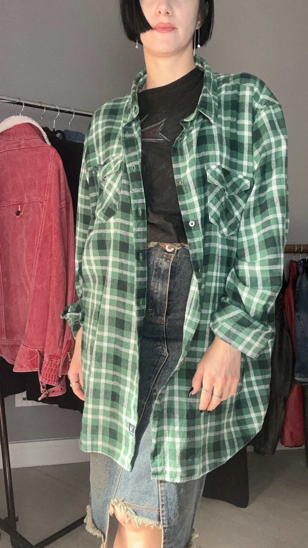 Camicia flanella verde