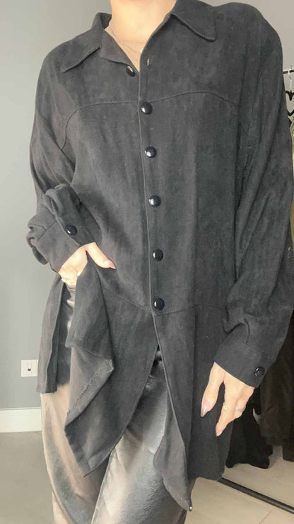 Camicia velluto nera