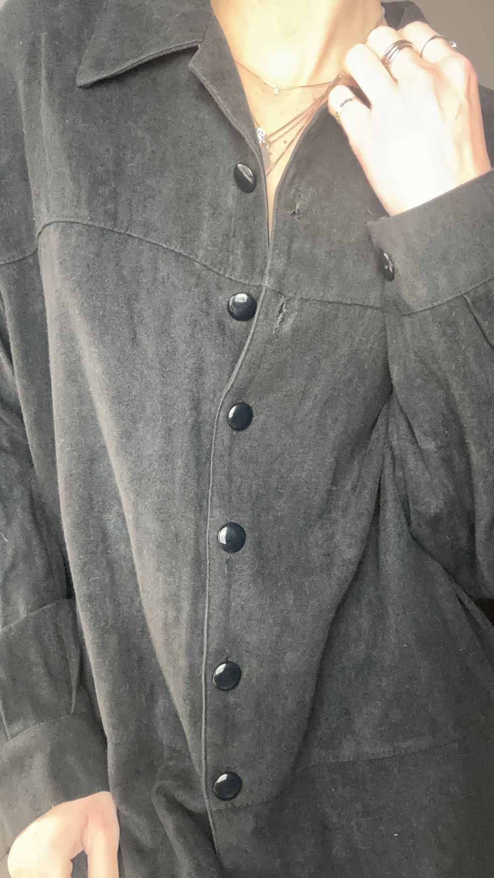Camicia velluto nera