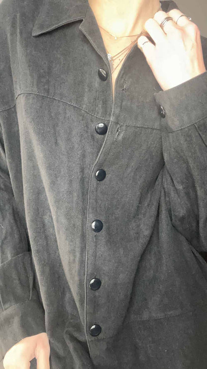 Camicia velluto nera