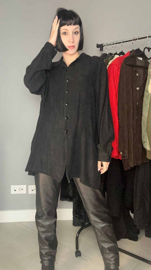 Camicia velluto nera