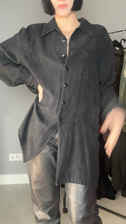 Camicia velluto nera