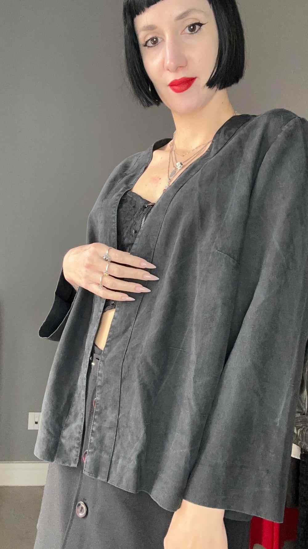 Camicia aperta in seta