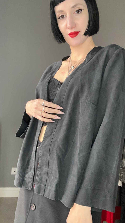 Camicia aperta in seta