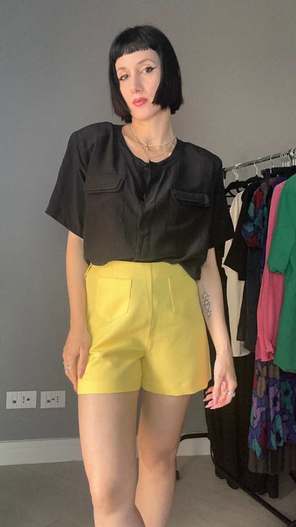 Camicetta black silk