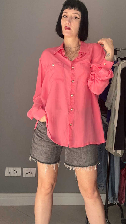 Camicia seta rosa