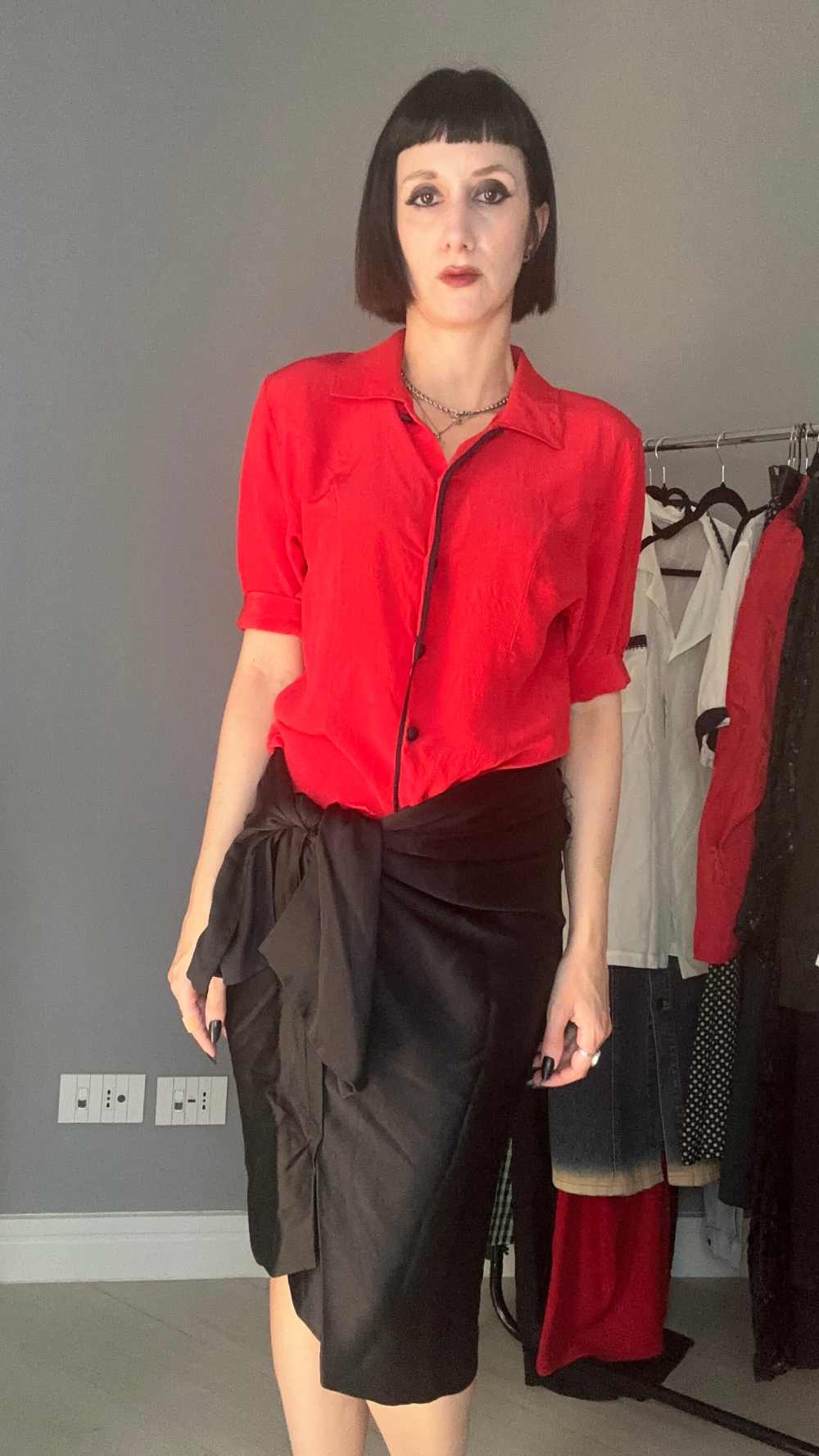 Camicetta rossa seta