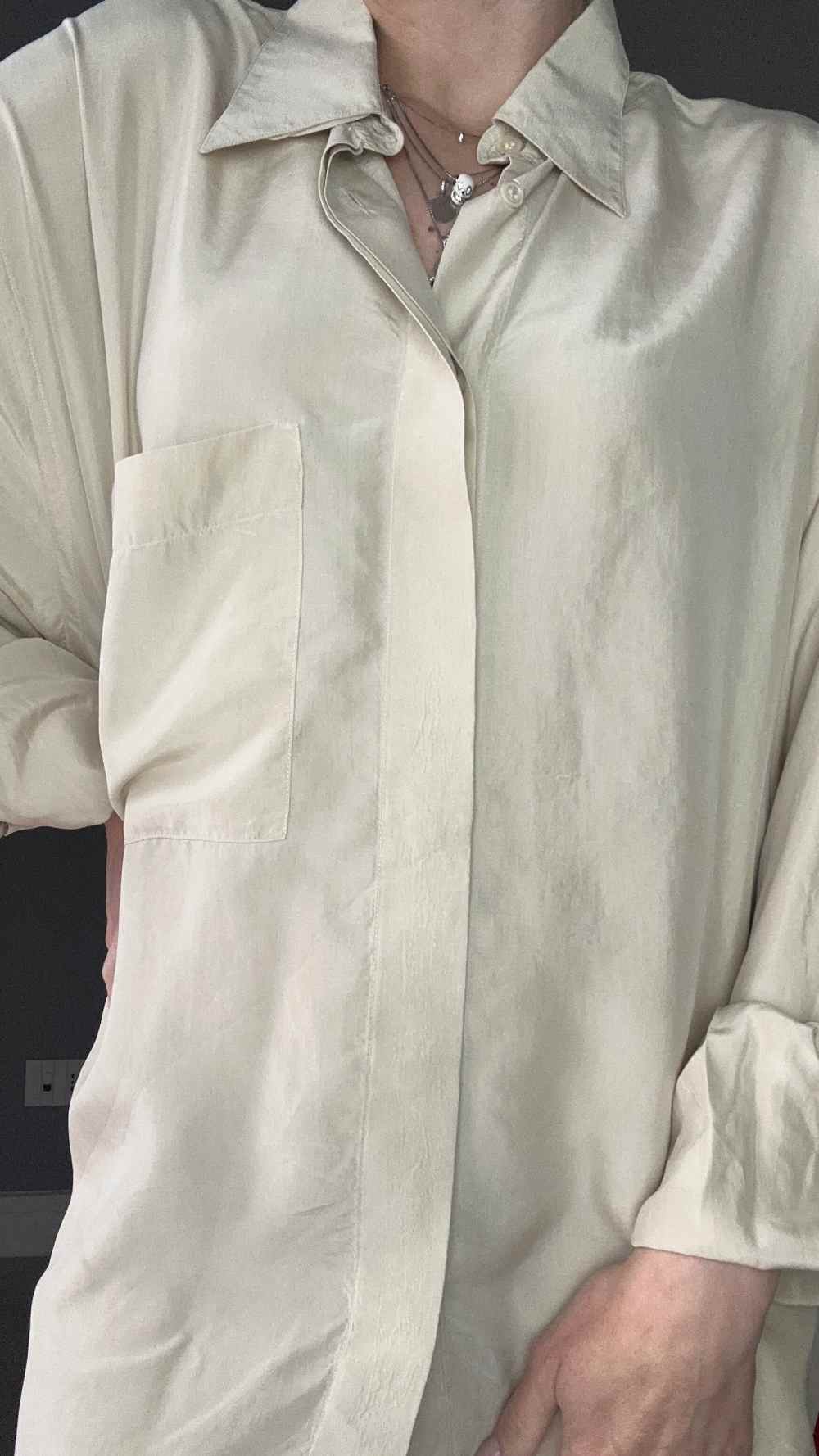 Camicia seta beige