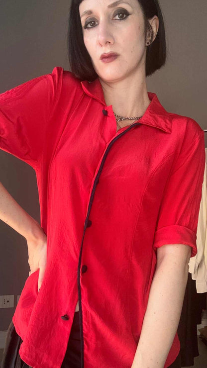 Camicetta rossa seta