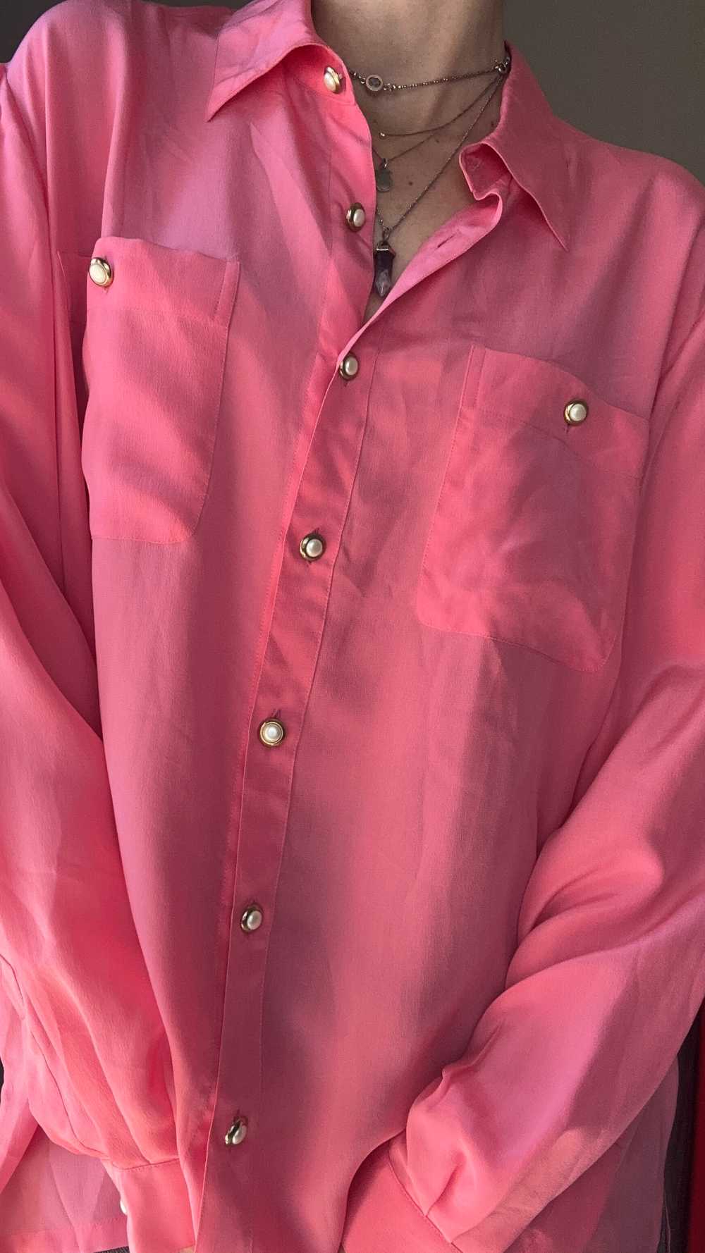 Camicia seta rosa