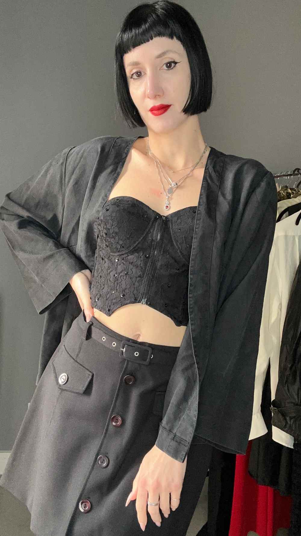 Camicia aperta in seta