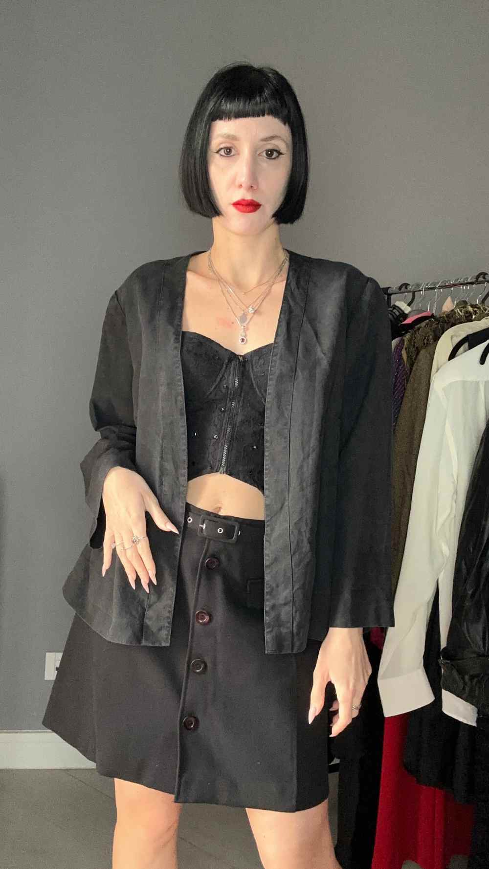 Camicia aperta in seta