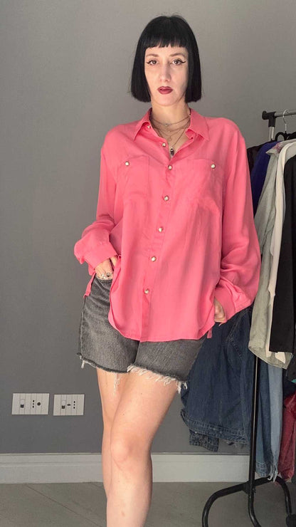 Camicia seta rosa