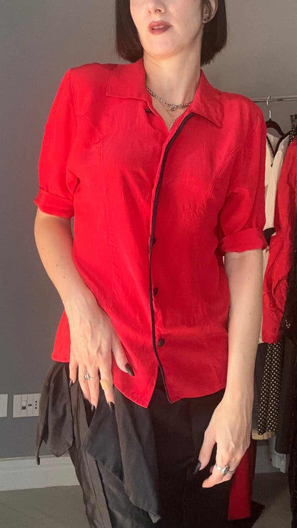 Camicetta rossa seta