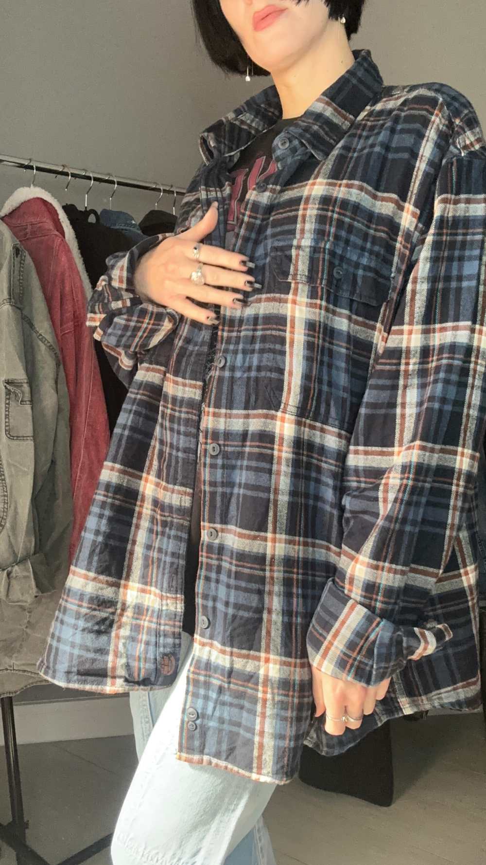 Camicia tartan blu