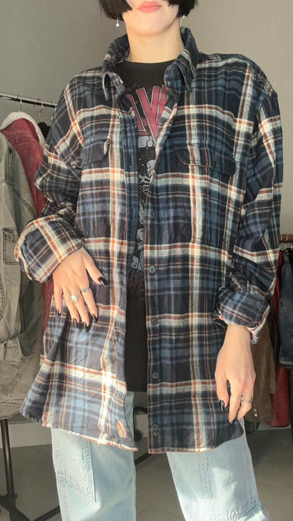 Camicia tartan blu